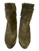 Via Spiga Shoe Size 10.5 Brown Suede Upper Oversized Buckle Side Zip Booties Brown / 10.5