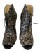 Louise et Cie Shoe Size 11 Black & Gray Leather Cowhide Animal Print Booties Black & Gray / 11