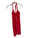 Amanda Uprichard Size S Red Viscose Halter Neck Knit Midi Dress Red / S