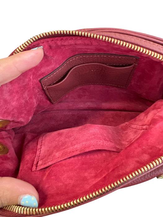 Hammitt Red Wine Leather Gold hardware Zip Close Card holder Bag Red Wine / S
