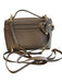 Oleada Grey Leather Crossbody Backpack Zip Close Gold Hardware Bag Grey / S