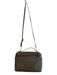 Oleada Grey Leather Crossbody Backpack Zip Close Gold Hardware Bag Grey / S