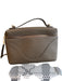 Oleada Grey Leather Crossbody Backpack Zip Close Gold Hardware Bag Grey / S