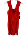 Claire Chataigner Size Est M Red Orange Silk Sleeveless Split Neck Dress Red Orange / Est M