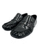Alohas Shoe Size 38 Black Leather Square Toe Scrunch Penny Loafers Black / 38