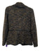 Oscar de la Renta Size 4 Black, Brown & Gold Wool Blend Tweed Blazer Jacket Black, Brown & Gold / 4