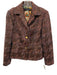 Dolce & Gabbana Size 42 Purple, Orange & Black Wool Blend Tweed Blazer Jacket Purple, Orange & Black / 42