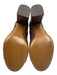 Vince Shoe Size 7.5 Brown Leather Upper Side Zip Peep Toe Block Heel Ankle Boots Brown / 7.5