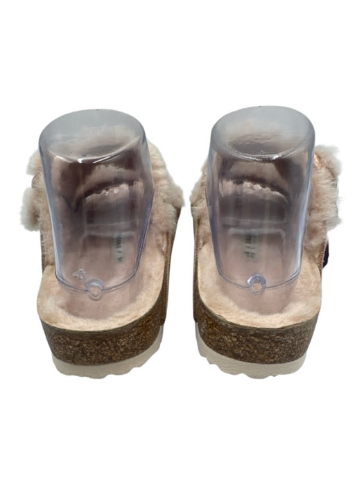 Birkenstock Shoe Size 38 Beige & Blush Leather Upper Suede Two Buckle Sandals Beige & Blush / 38