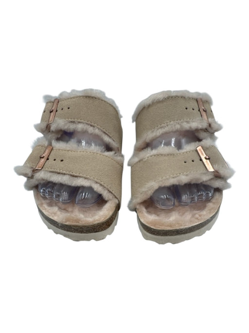 Birkenstock Shoe Size 38 Beige & Blush Leather Upper Suede Two Buckle Sandals Beige & Blush / 38
