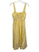 By Anthropologie Size S Butter Yellow Cotton Sleeveless Midi Dress Butter Yellow / S