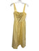 By Anthropologie Size S Butter Yellow Cotton Sleeveless Midi Dress Butter Yellow / S