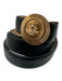 Versace Black & Gold Leather Medusa Thin Belts Black & Gold / 80/32