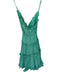 Mustard Seed Size L Aqua Polyester Spaghetti Strap Ruffles Racerback Dress Aqua / L