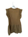 English Factory Size S Tan Cotton Flutter Sleeves Dress Tan / S