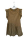 English Factory Size S Tan Cotton Flutter Sleeves Dress Tan / S