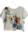 Maeve Size S Cream & Multi Cotton Round Neck Short Sleeve Floral Print Top Cream & Multi / S
