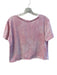 Love Shack Fancy Size M Pink Cotton Round Neck Short Sleeve Heathered Top Pink / M