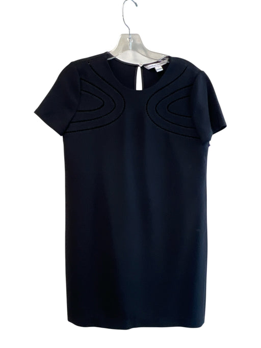 Diane Von Furstenberg Size 4 Black Triacetate & Polyester Cut Out Swirl Dress Black / 4