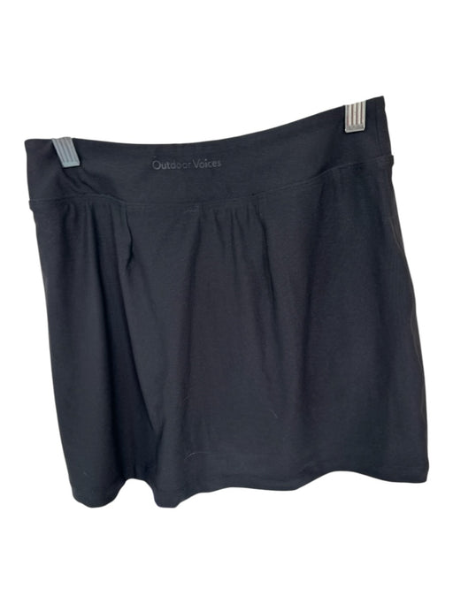 Outdoor Voices Size XS Black Polyester Blend Slit Built in Shorts Athletic Skirt Black / XS