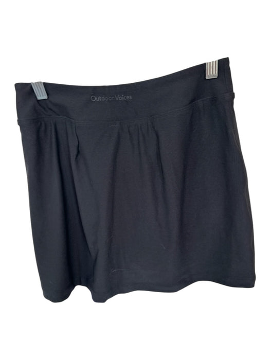 Outdoor Voices Size XS Black Polyester Blend Slit Built in Shorts Athletic Skirt Black / XS