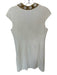 Milly of New York Size M White & Gold Cotton Flower Detail Side Zip Mini Dress White & Gold / M