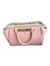 Alberta di Canio Pink Leather Gold Detail Purse Pink