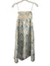 Sachin & Babi Size 12 White & Blue Polyester Tube Top Elastic Back Dress White & Blue / 12