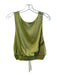 Lulus Size M Green Polyester Sleeveless Square Neck Tie Back Cropped Top Green / M