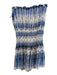 Illa Illa Size S Blue & White Rayon Sleeveless Tye Dye S Chain Dress Blue & White / S