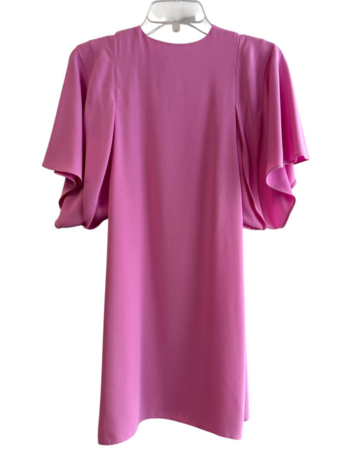 Anna Kate Size XS Pink Polyester Short Sleeve solid color V Neck Dress Pink / XS