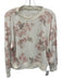Z Supply Size S/XS White, Pink & Brown Rayon Blend Floral Terry Cloth Pajamas White, Pink & Brown / S/XS