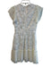 RYSE The Label Size Small White Polyester Appliques Round Neck Back Zip Dress White / Small