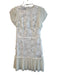 RYSE The Label Size Small White Polyester Appliques Round Neck Back Zip Dress White / Small