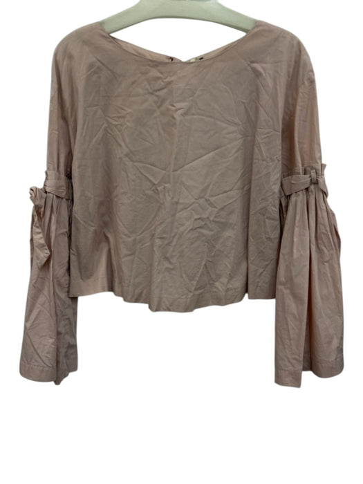 Free People Size S Light Pink Cotton Tie Detail Top Light Pink / S