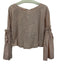 Free People Size S Light Pink Cotton Tie Detail Top Light Pink / S