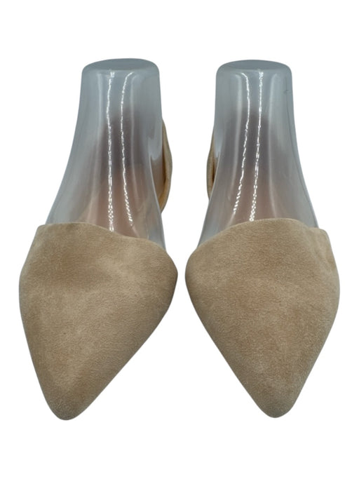 J. Crew Shoe Size 7 Beige Leather Suede Pointed Toe D'orsay Flats Beige / 7