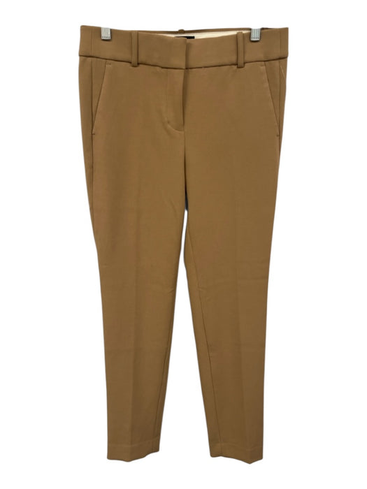 J. Crew Size 4 Khaki Beige Polyester Blend Trouser Hook & Zip Fly Slim Pants Khaki Beige / 4