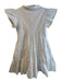 THML Size XS White Polyester Ruffle Cap Sleeve Collar V Neck Tiered Dress White / XS