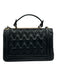 Valentino by Mario Valentino Black Gold Tone Hardware Quilted Flap Bag Black
