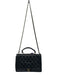 Valentino by Mario Valentino Black Gold Tone Hardware Quilted Flap Bag Black