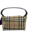 Burberry Beige, Black & Red Coated Canvas Nova Check Leather Handle Zip Top Bag Beige, Black & Red / Mini