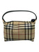 Burberry Beige, Black & Red Coated Canvas Nova Check Leather Handle Zip Top Bag Beige, Black & Red / Mini