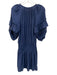 Ramy Brook Size S Navy Blue Polyester 1/2 Puff Sleeve Lace Detail Dress Navy Blue / S