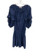 Ramy Brook Size S Navy Blue Polyester 1/2 Puff Sleeve Lace Detail Dress Navy Blue / S