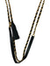 Tory Burch Black & Gold Leather Quilted Logo Magnetic Close Crossbody Bag Black & Gold / Medium
