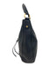 Tory Burch Black & Gold Leather Shoulder Bag Gold Hardware Logo Hobo Bag Black & Gold / Large