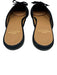 Ann Mashburn Shoe Size 36.5 Black Velvet Bow detail Mule Slip On Flats Black / 36.5