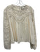 Tuckernuck Size L Cream Cotton Lace Detail Gathered Detail Balloon Sleeve Top Cream / L