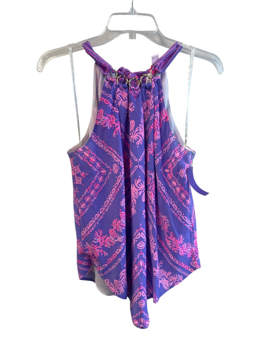 Lilly Pulitzer Size Small purple & pink Polyester Blend Lined Sleeveless Top purple & pink / Small